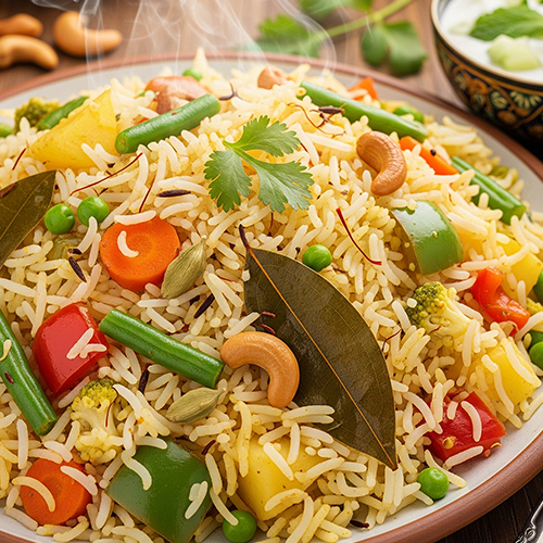 વેજ. પુલાવ (હાફ પ્લેટ)